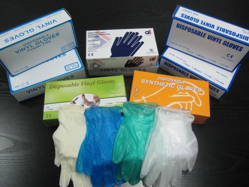 Powdered or Powder Free Disposable Medical Vinyl Examination Gloves