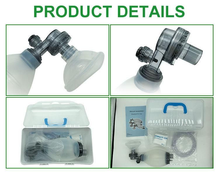 in-K001 Medical Supply Reusable PVC Manual First Aid Kits Ambulance Ambu Bag Resuscitator