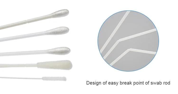 Jr619 Disposable Swab Sterile Nasal Oral Flocked Swab