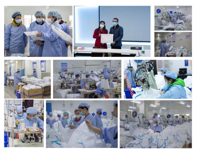 Disposable Protective Suit SMS Non-Woven Fabric Medical Gown