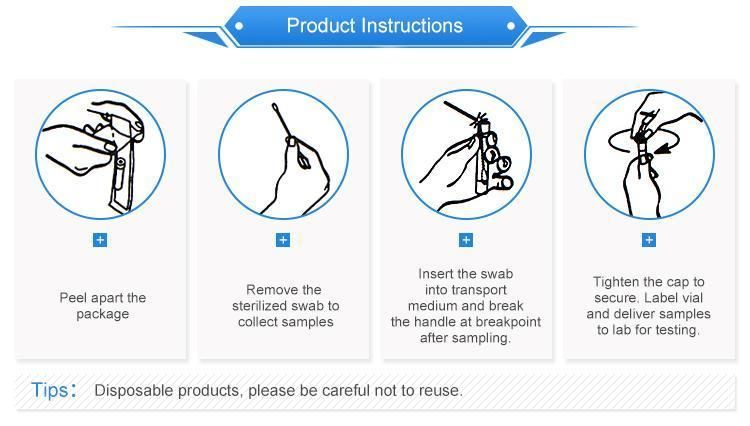 HD831 Disposable Swab Sterile Nasal Oral Flocked Swab for Sample Collection