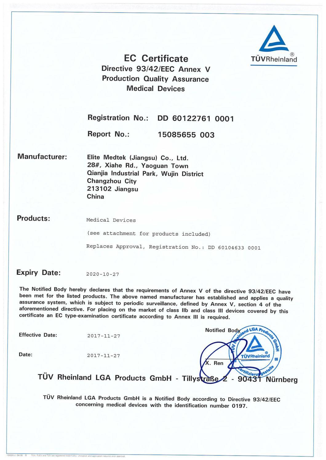 Medical Disposable Inflation Device for Balloon Catheter Operation