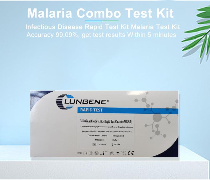 One Step Malaria Rapid Diagnostic Test Kit PV PF