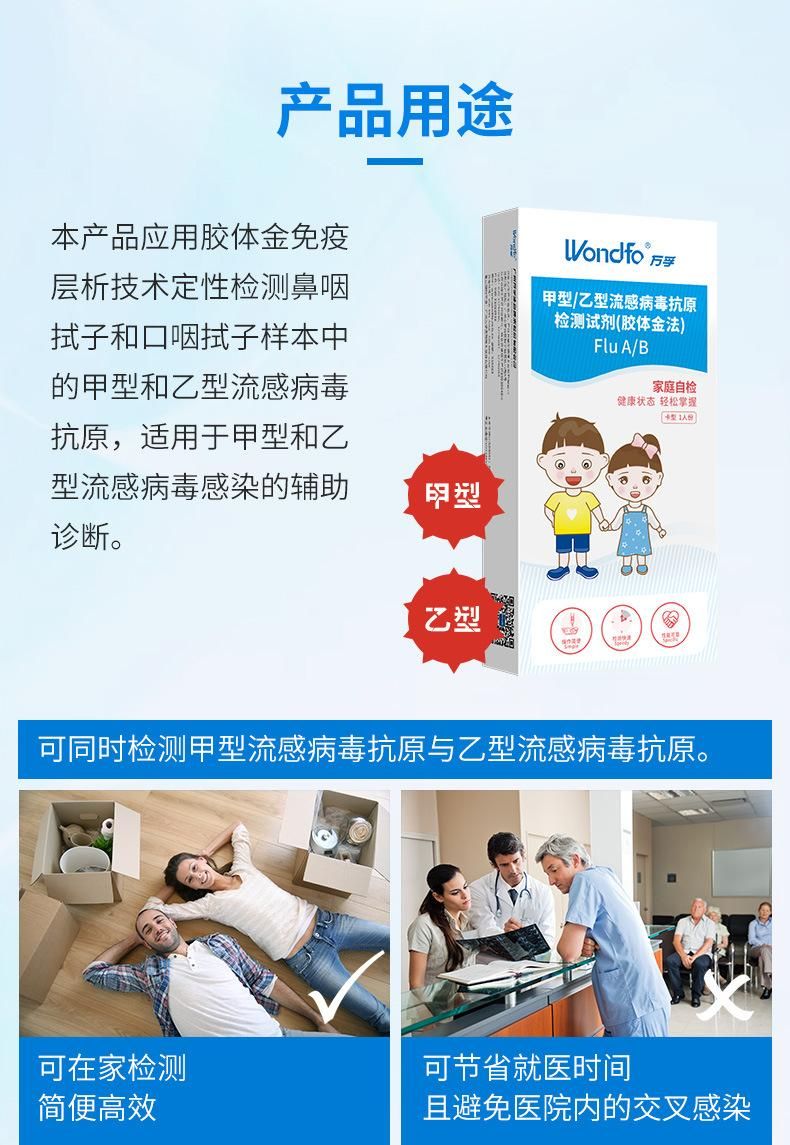 Influenza a Virus Detection Test Paper a Flow Nasopharyngeal Diagnostic Kit Test Self-Check Test Card