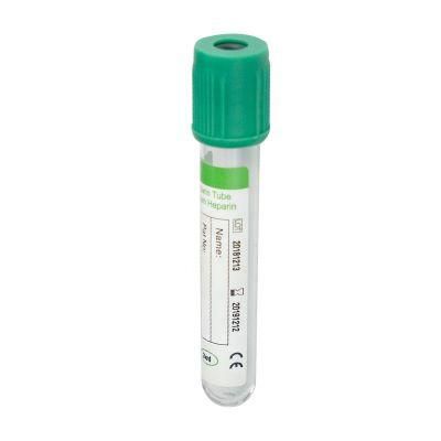Disposable Medical Surgical Test Pet Glass PP Heparin Sodium Vacuum Blood Collection Tube CE FDA
