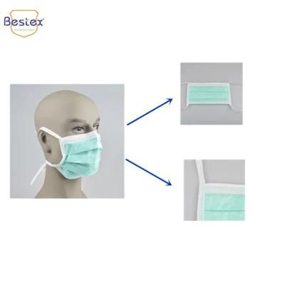 Adjustable Medical Surgical Mask Comfortable 3ply Tie on Face Mask