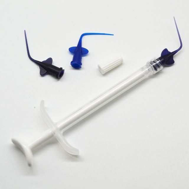 Dental Disposable Syringe Tip Irrigation Tips 200PCS/Bag Blue White Transparent