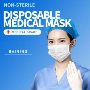 Factory Wholesale Disposable 3 Layer Medical Surgical Face Mask Non-Woven Material Medical Mask