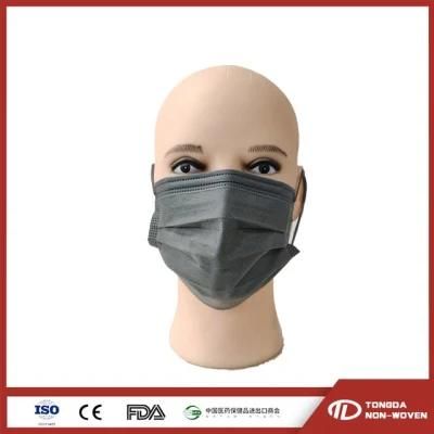 Grey Elastic Medical Standard Party Mask 3 Ply Disposable Face Mask