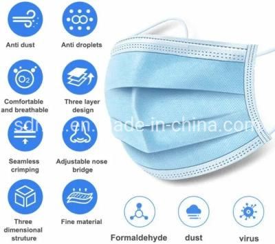 Disposable Non-Woven Protective Facial Melt-Blown Face Mask