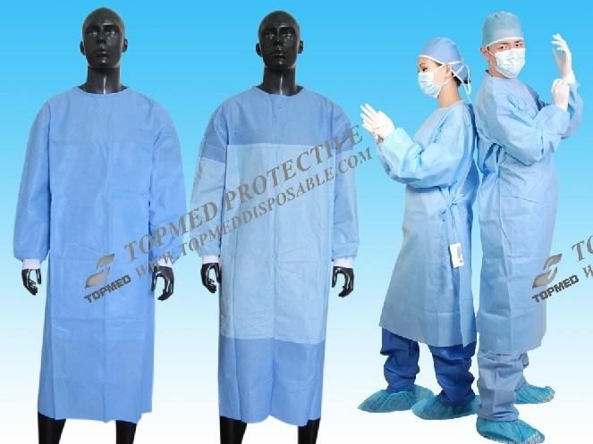 Reinforced Surgical Gown, Double Cuffs, Ultrasound Seams