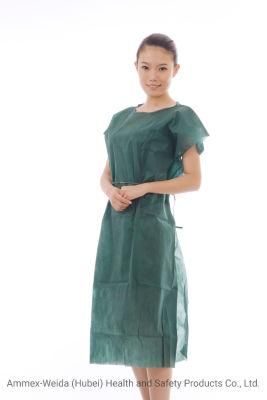Medical Use Non-Woven Patient Gown Without Sleeves/Disposable Use Dark Blue Patient Gown