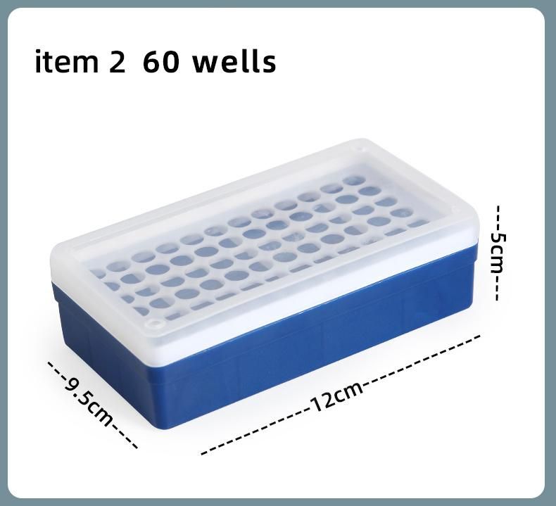 Plastic Pipette Tip Rack with Tip-Tray, Empty Box, 84 Wells