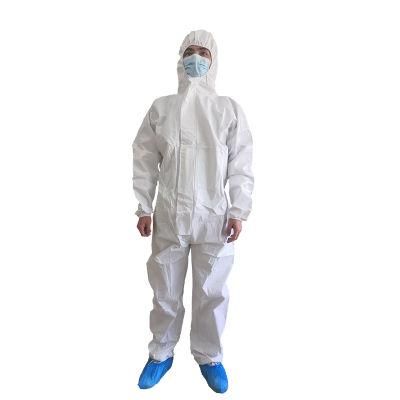 Protection Suit OEM En14126 Antistatic Hazmat Suit Good Sealing Disposable Protective Clothing