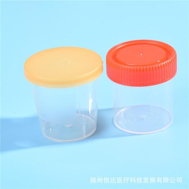 Medical Disposable 40ml Screw Cap Stool Cup 50 PCS/Pack Sputum Cup Stool Cup with Lid Sampling Cup