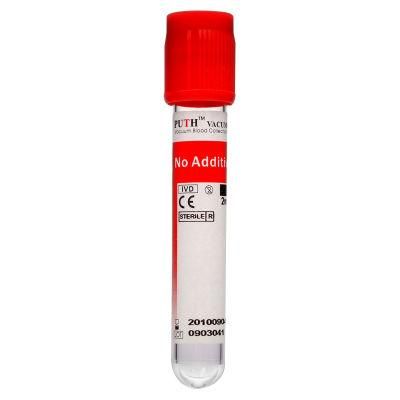 Vacuum Blood Collection Tube (No Additive Tube) Red Cap