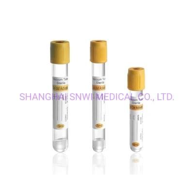 Disposable Medical Serum Separation Gel Blood Collection System Clot Activator Tube