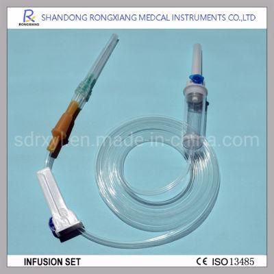 Disposable Luer Lock Elastic Tube Infusion Set with Needle with Ce Approval