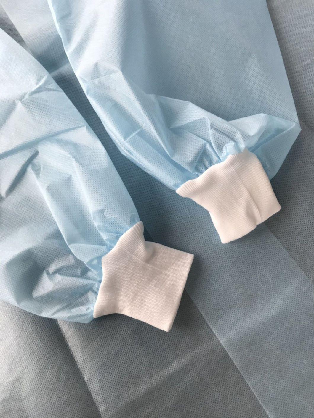 Disposable PP Medical Light Blue Full Body Protective Isolation Gown