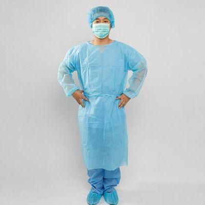 Disposable Non-Woven Elastic SMS Non-Woven Fabrics 45 GSM Isolation Gown Protective Clothing