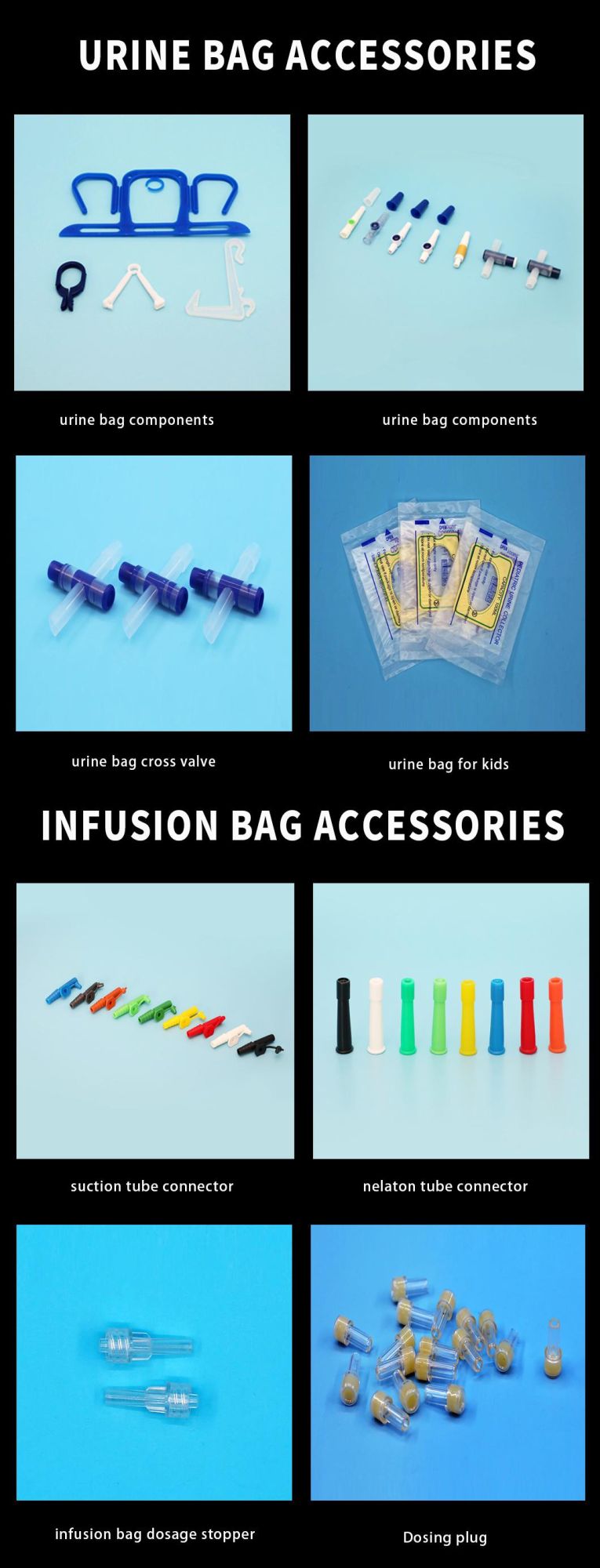Disposable Non-PVC IV Infusion Bag Double Tube