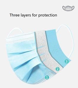 Seven Brand 3 Ply Ear-Loop Mask CE Disposable Protective Surgical Face Mask