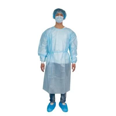 Disposable Medical Gown Protective Gown Non Woven PP/SMS/PP+PE Gown for Vistior /Doctor/Nurse/Patient