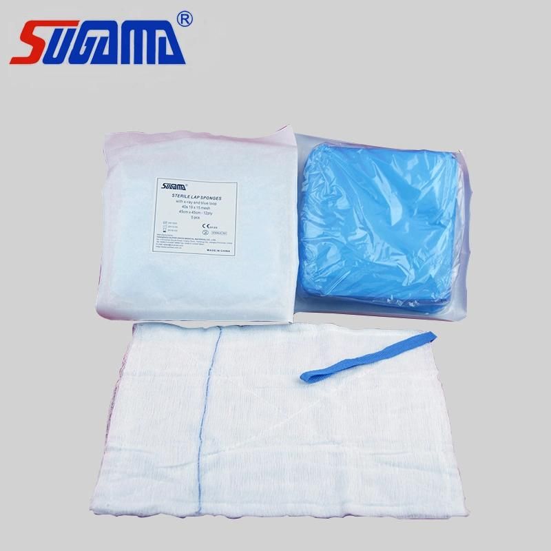 Surgical Sterile Pre Washed Lap Sponges with Blue Loop