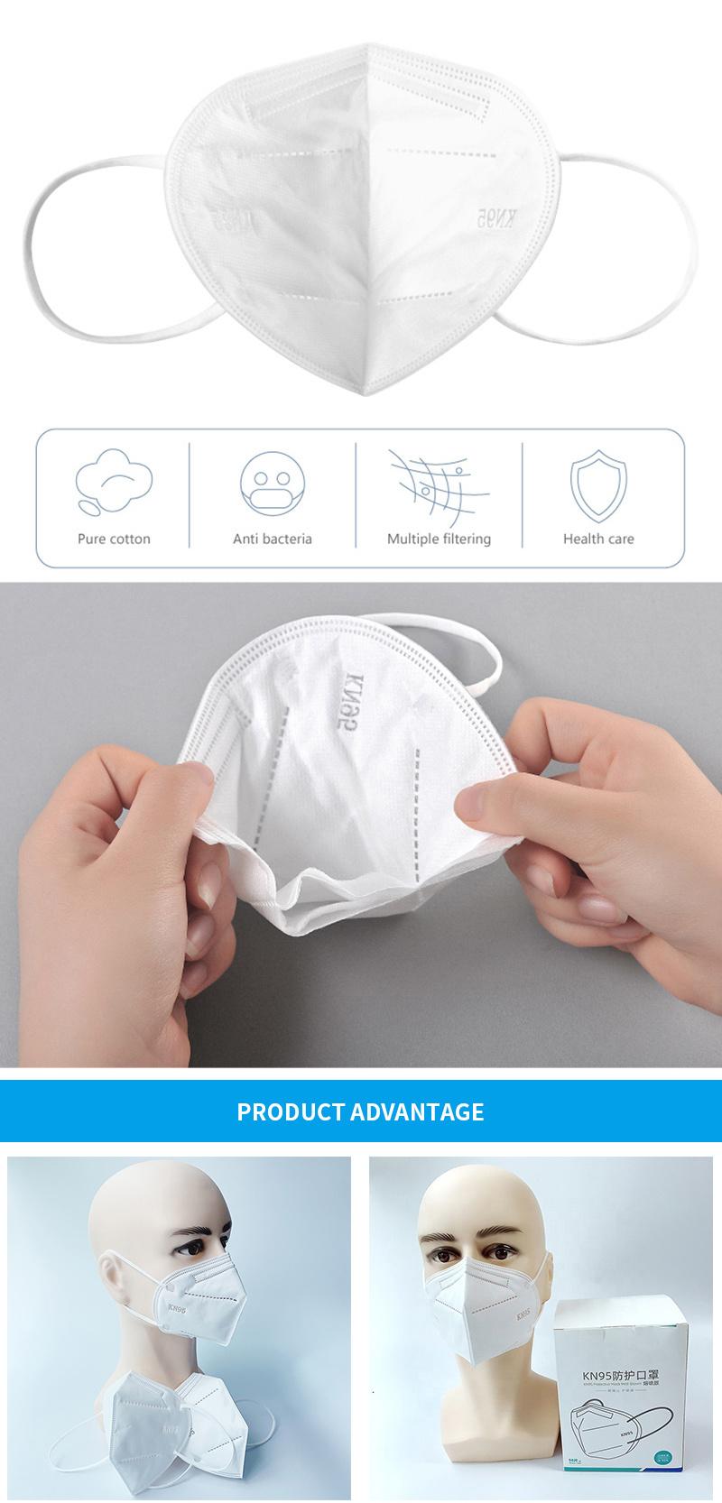 Wholesale 5 Layers Anti Dust Virus Disposable Protective Respirator KN95 Face FFP2 Mask Dust Protective Face Cover