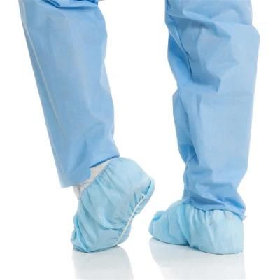 Disposable 35GSM Blue Non Slip Shoe Cover Nonwoven Shoe Cover