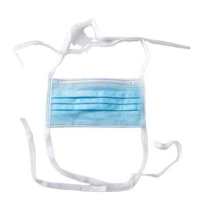 Bfe99% Pfe 99% Non-Woven 3 Ply Surgical Mask Disposable Surgical Face Mask with Tie on
