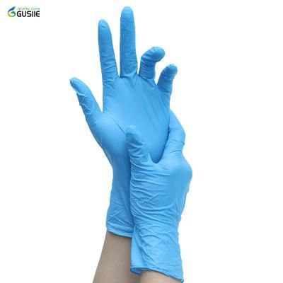 PVC Powder Free Vinyl Disposable Medical Examination Gloves, Food Blue Rubber Nitrile Large Glove