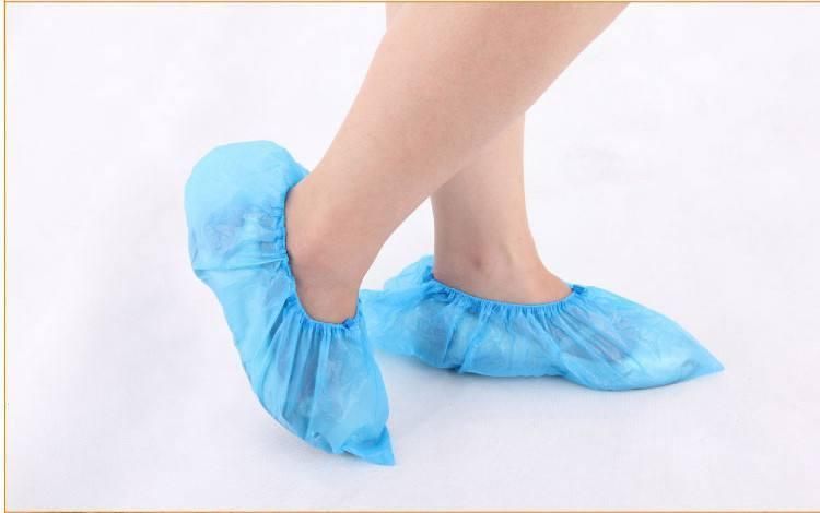 Cle Shoe Cover Medical Anti Skid Biodegradable PP Non Woven Disposable Boots Cover PE Shoe Cover