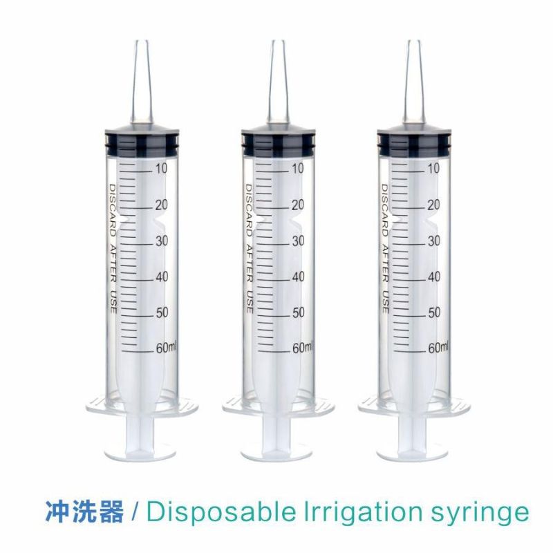 Disposable Plastic Irrigation Syringe with Catheter Tip with CE Certificate
