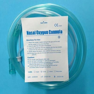 Medical Disposables Nasal Oxygen Cannula Medical PVC Nasal Oxygen Tube with CE