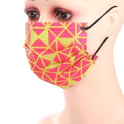 Chinese Red Special Printing Disposable Nonwoven Face Mask