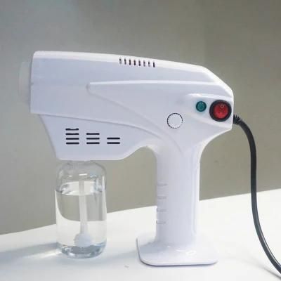 1200W 220V Electric Ulv Sprayer Blue Light Atomizing Fogger Machine Hair Nano Steam Spray Guns for Hospital Home Disinfection