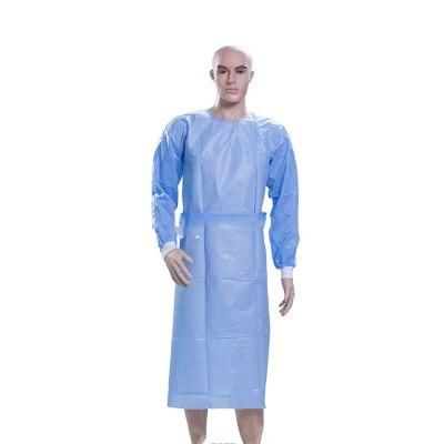 AAMI Level 2 Disposable Isolation Gown Prevent Droplets Safety Breathable Coverall Non Woven PP+PE Clothing