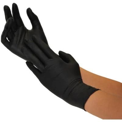 Beauty Salon Protective Disposable Black Vinyl Gloves