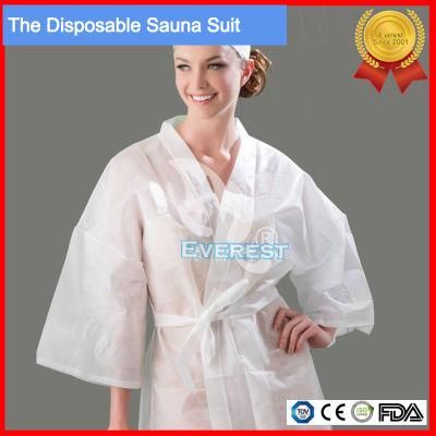 Polypropylene Non Woven/PP Disposable Kimonos for Beauty/SPA Salons