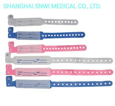 High Quality Hospital Patient Identification ID Bracelet Bands Wristband Insert Cards or Write on Color-Coded