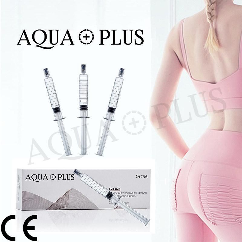 Aqua Plus Cross Linked Hyaluronic Acid Dermal Filler Glass Syringe 1ml Fine for Remove Forehead Wrinkle