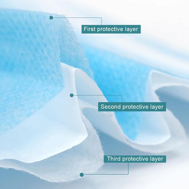 Disposable 3 Ply Non Woven Protective Mask Non Sterile