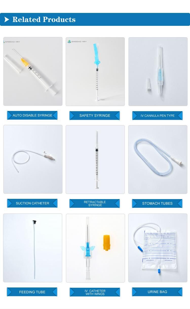 CE/FDA Approved Manual Retractable Safety Syringe 1/3/510ml for Hypodermic Injection