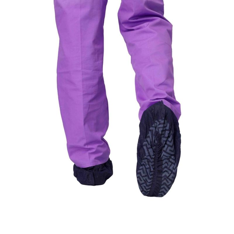 Non Woven Spunbond Polypropylene Cleanroom Breathable Safety Disposable Skid Free Shoe Cover