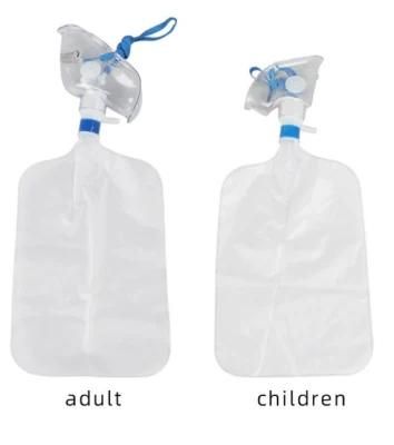 Disposable Oxygen Mask with 1L Reservoir Bag/Non-Rebreathing/Rebrather Mask with ISO13485 CE FDA