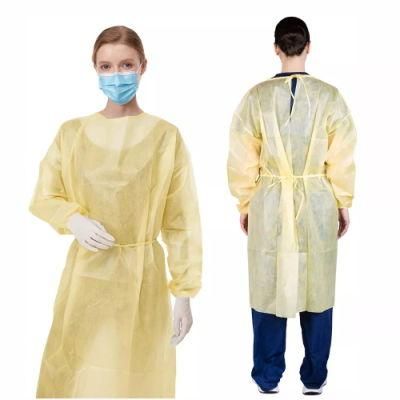 Disposable PP Non Woven Isolation Gown 20GSM, 25GSM, 28GSM, 30GSM, 35GSM, 40GSM