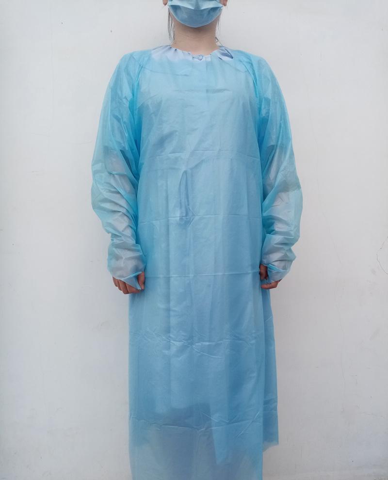 Disposable Waterproof CPE Protective Gown