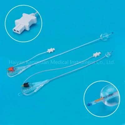 Temperature Sensing China Factory Silicone Foley Catheter with Temperature Sensor Probe Round Tipped for Temperature Measurement