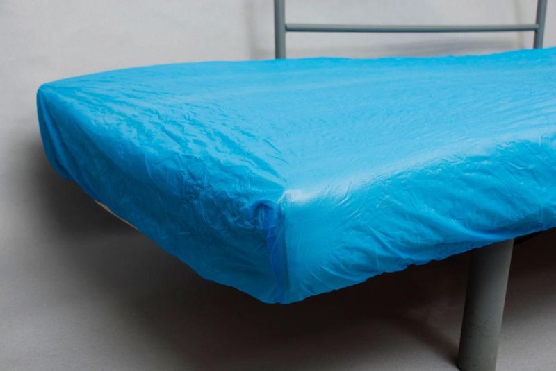 for Hospital Single Use CPE Bedcover with CPE Material Waterproof and Prevent Blood Customized Size